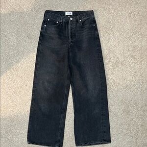 Agolde Women's Black Straight Jeans